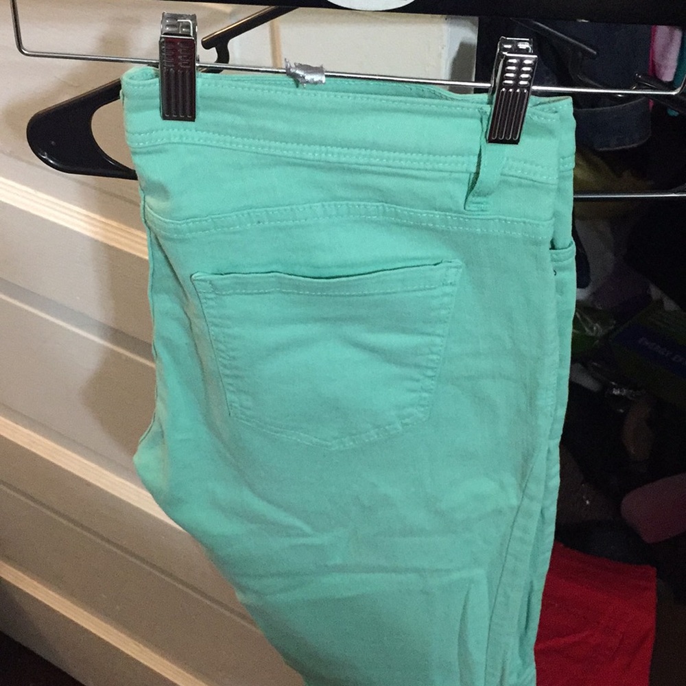 Aquamarine color pants